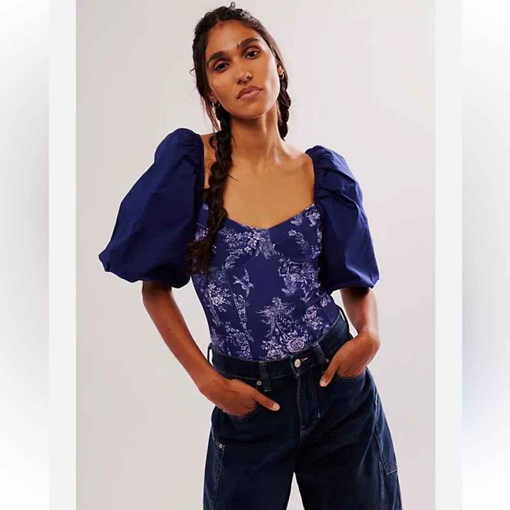 NWOT Free People Prairie Rose Bodysuit
